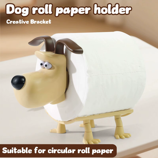 Product size diagram for dog and sheep toilet paper holders
