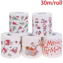 Christmas Santa Claus and reindeer gift wrap tissue paper design