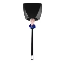 Emmanuel Macron toilet brush and holder packaged together